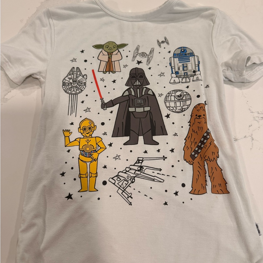 Little Sleepies Star Wars White T-Shirt 2t